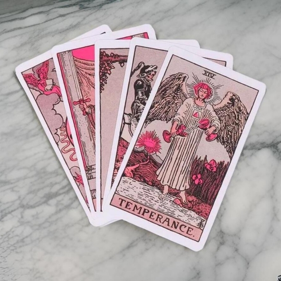 Pink Tarot for Beginners Rider Waite 78 Cards - Picture 2 of 8